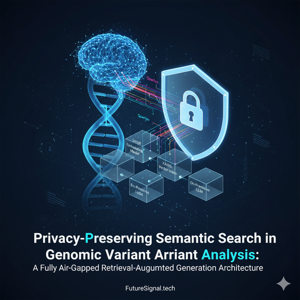Privacy-Preserving Semantic Search in Genomic Variant Analysis: A Fully Air-Gapped Retrieval-Augmented Generation Architecture